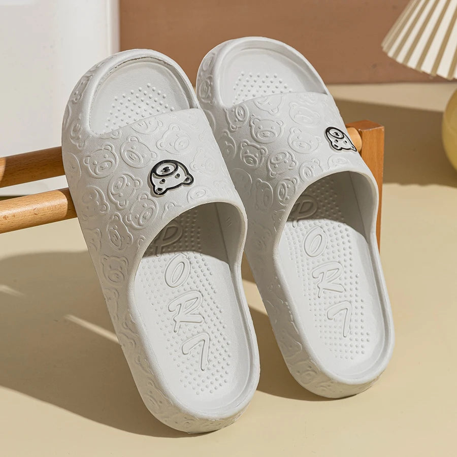 Men’s Summer Bear Print Slippers